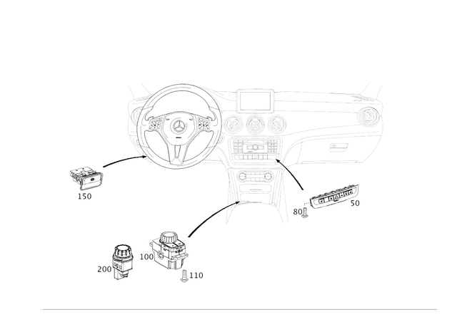 2469053002 - Electrical System: Switch Block for Mercedes-Benz Image image