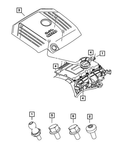 Engine Identification, Service Engines & Engine Service Kits for 2009 Dodge Caliber #0