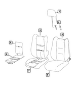 7BR50DX9AB - Interior Trim: Front Headrest, Right Or Left for Mopar Image