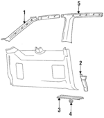 F3XY1203599A - Body: Windshield Pillar Trim for Mercury: Villager Image