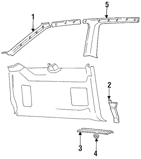 Interior Trim - Pillars for 1994 Mercury Villager #1