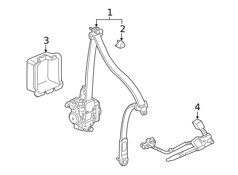 Front Seat Belts for 2004 Acura RSX #0
