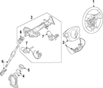 484309N01A - Steering: Steering Wheel for Nissan Image