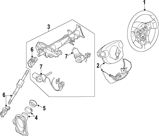 484309N01B - : Steering Wheel for Nissan Image