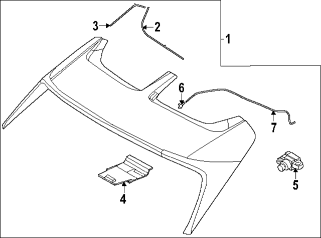 87213NI000 - : Spoiler Assembly Pad for Hyundai Image