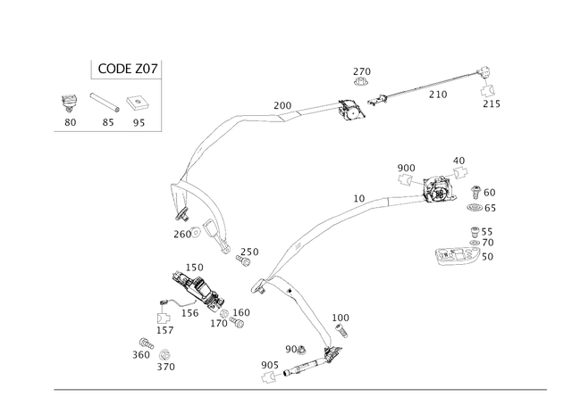 2228600885 - Rear Seat Bench: Seat Belt for Mercedes-Benz: Maybach S550, Maybach S560, Maybach S600, Maybach S650, S450, S550, S550e, S560, S600, S63 AMG, S65 AMG Image image