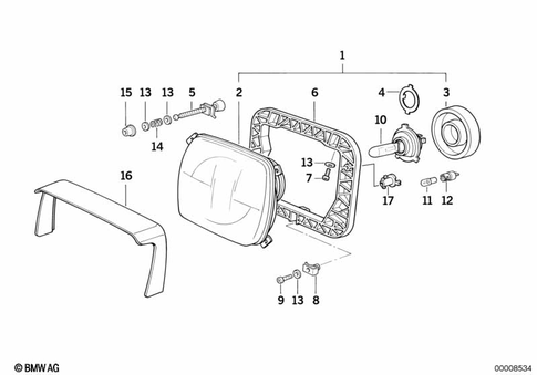 Headlight for 1993 BMW-Motorrad R 100 GS #0
