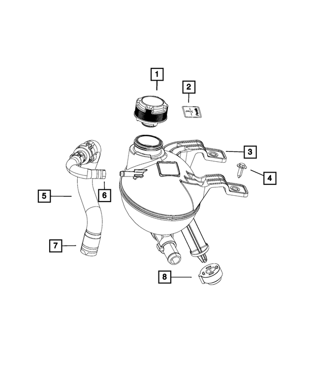 68201455AA - : Coolant Bottle Grommet for Mopar Image