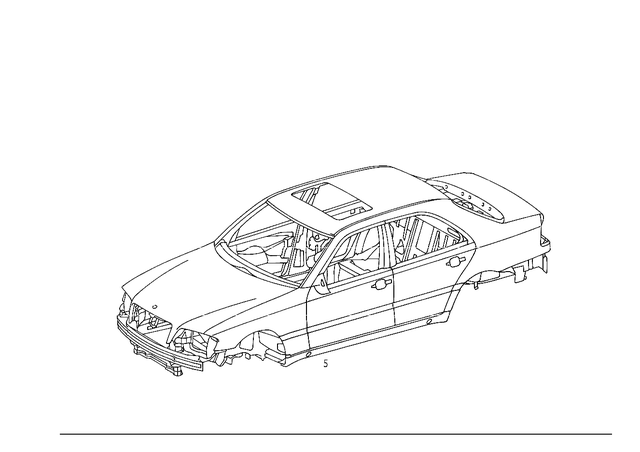 2026000005 - Shell, Grommet: Body Shell for Mercedes-Benz: C220, C230, C280, C43 AMG Image image