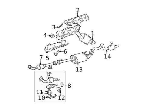 Exhaust Manifold for 2009 Toyota 4Runner #0