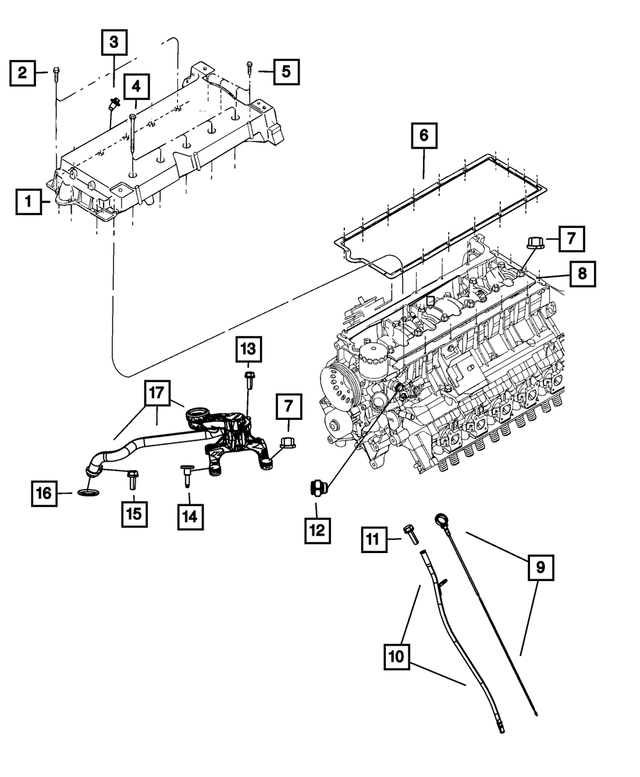 6509056AA - 8.4L Gas; Engine: Hex Head Bolt, Mounting for Mopar Image