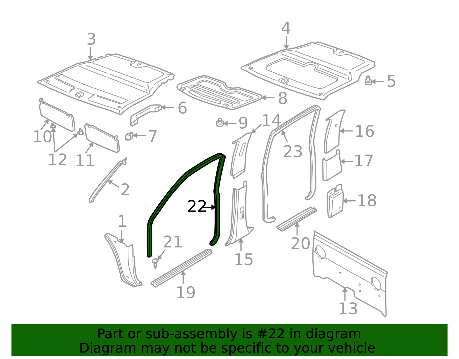76922-9Z405 - Opening Trim 2001-2004 Nissan | Official Nissan Parts Store