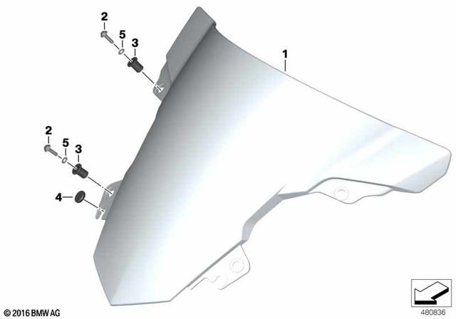 46638546440 - : Windshield                for BMW-Motorrad Image