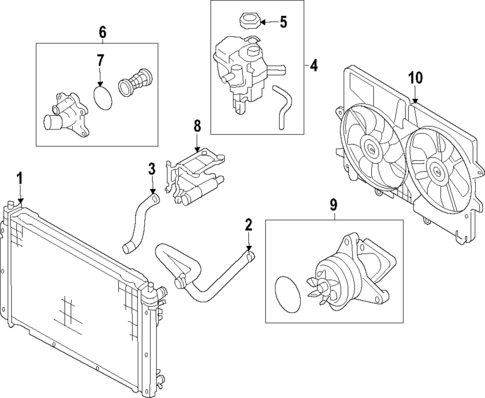 Cooling System for 2009 Mazda Tribute #0
