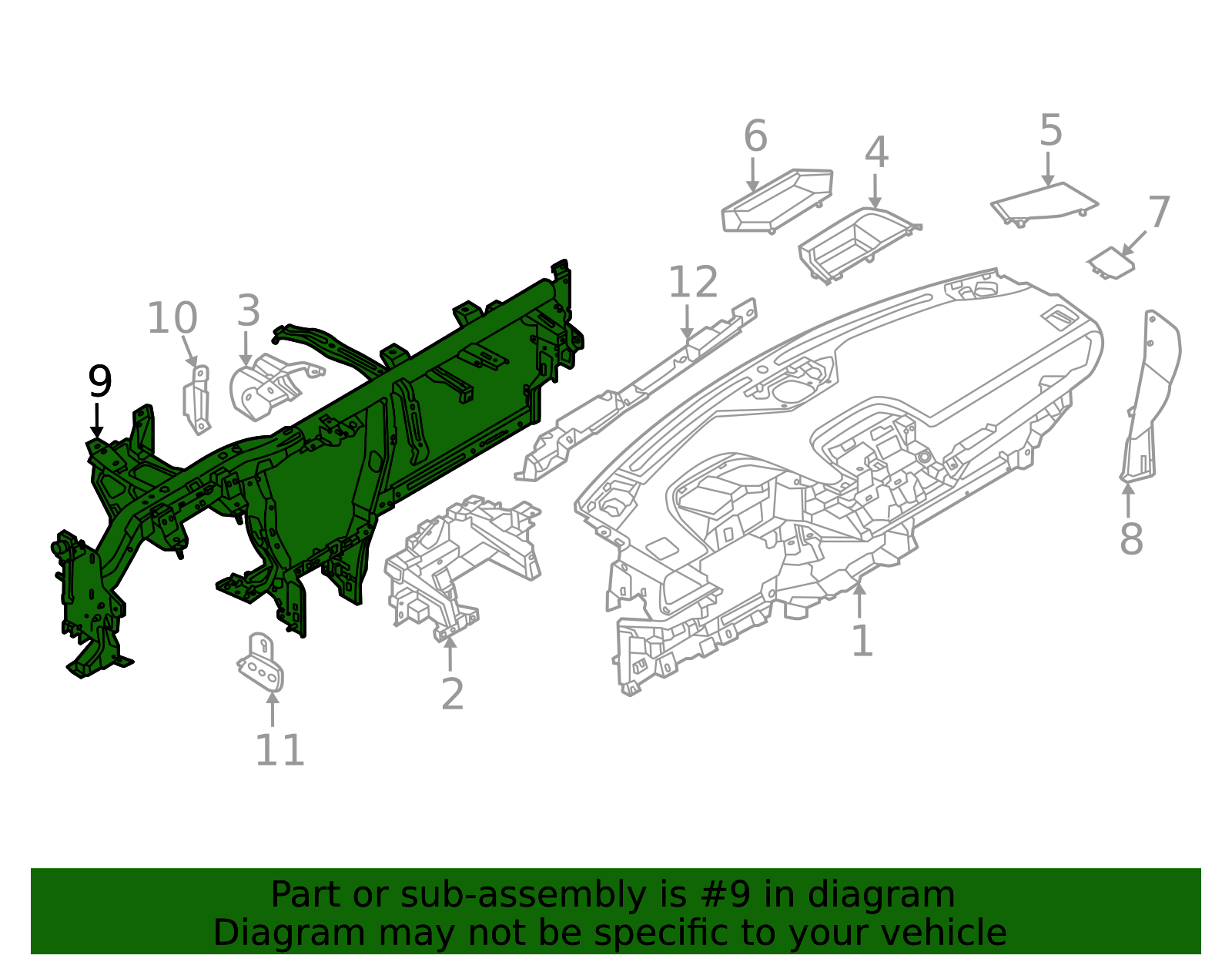 2022-2024 Ford Maverick Instrument Panel Cross-Member NZ6Z-6004545