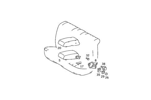 Folding Armrest for 1991 Mercedes-Benz 560SEL #0