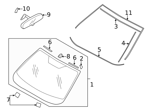 Reveal Moldings for 2008 Subaru Impreza #1