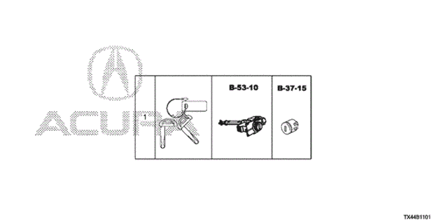 Key Cylinder Set for 2013 Acura RDX #0