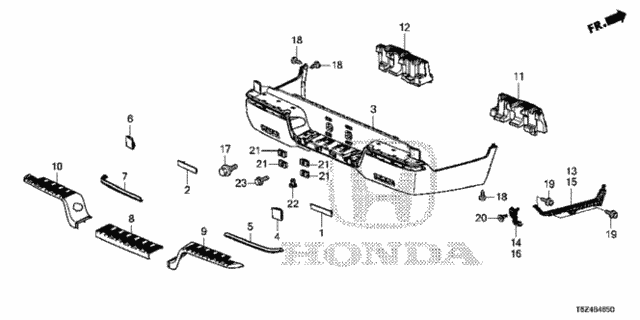 Rear Bumper for 2019 Honda Ridgeline #0