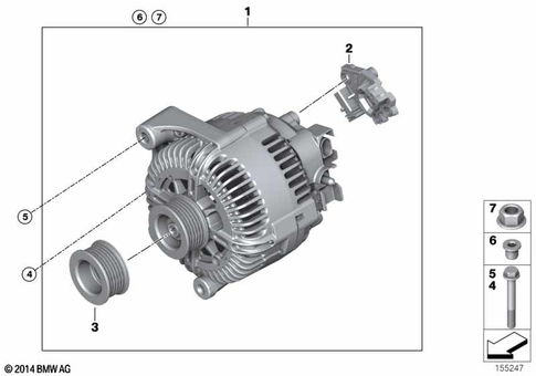 Alternator for 2010 BMW X5 4.8i #0