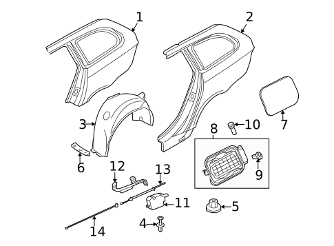 Quarter Panel & Components for 2008 BMW 535xi #1