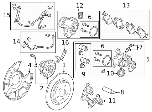 Brake Components for 2025 Acura RDX #1