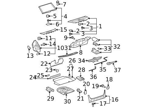 Interior Trim - Rear Body for 2009 Lexus ES350 #0