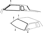 20364057 - Body: Reveal Molding for Buick: Regal | Chevrolet: El Camino, Monte Carlo | GMC: Caballero | Oldsmobile: Cutlass Calais, Cutlass Salon, Cutlass Supreme | Pontiac: Grand Prix Image