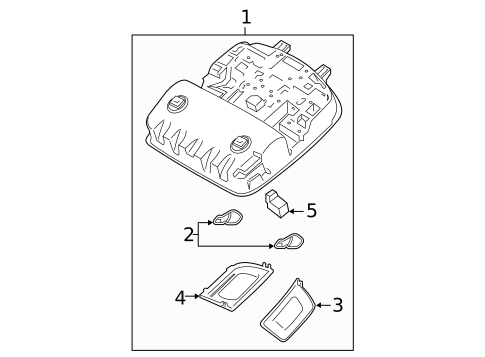Overhead Console for 2019 Hyundai Veloster #0