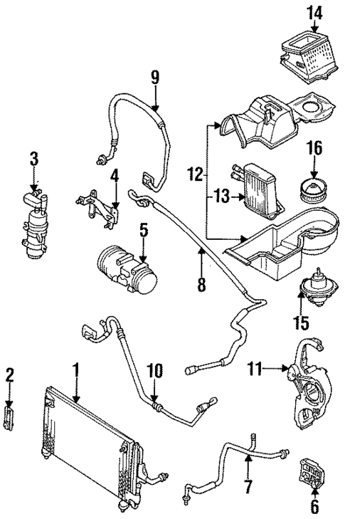 Evaporator Components for 1996 Mercury Tracer #0
