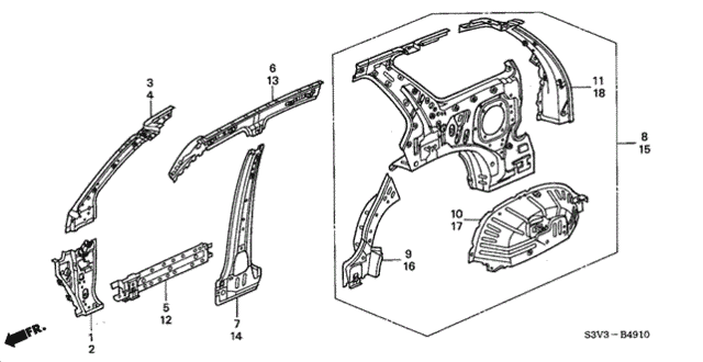 Inner Panel for 2005 Acura MDX #0