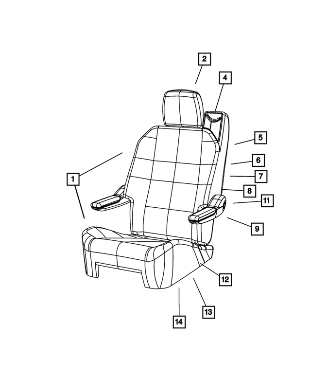 1HW101S3AA - Interior Trim: Seat Belt Cover, Right for Mopar Image