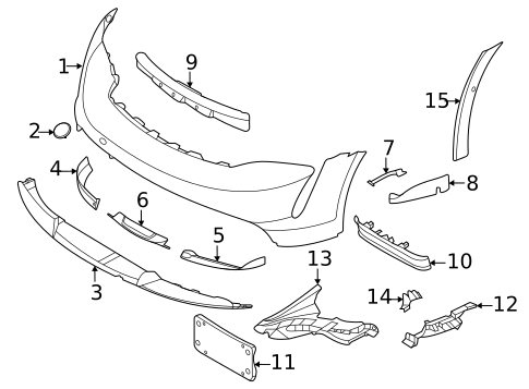 Bumper & Components - Front for 2023 Porsche Taycan #4