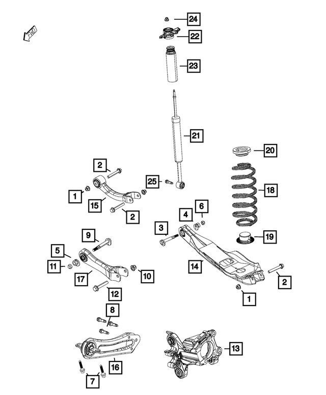 68207620AA - Rear Suspension: Camber Link Assembly, Left for Mopar Image