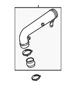 5C0129654C - Engine: Duct Assembly for Volkswagen: Beetle, Jetta, Passat Image