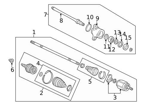 Drive Axles for 2000 Acura RL #0