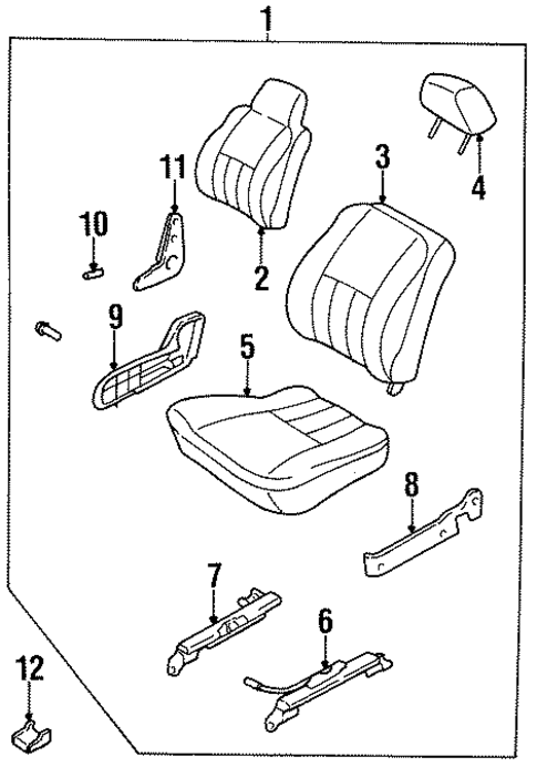 Seats & Track Components for 1994 Kia Sephia #0