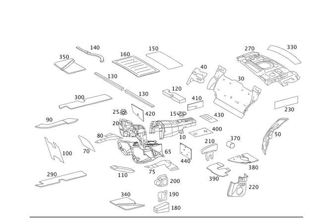 2116823601 - Panelling: Insulation for Mercedes-Benz: E320, E55 AMG Image image