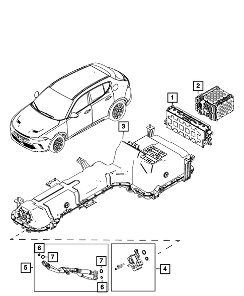 Battery, Battery Tray and Cables for 2025 Dodge Hornet #4