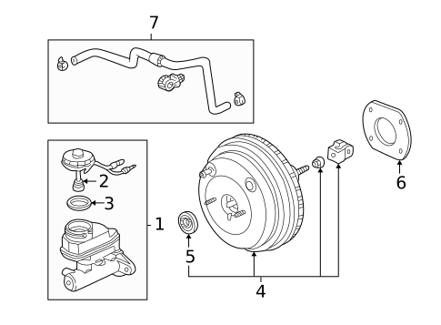 Master Cylinder - Components On Dash Panel for 2001 Acura TL #0