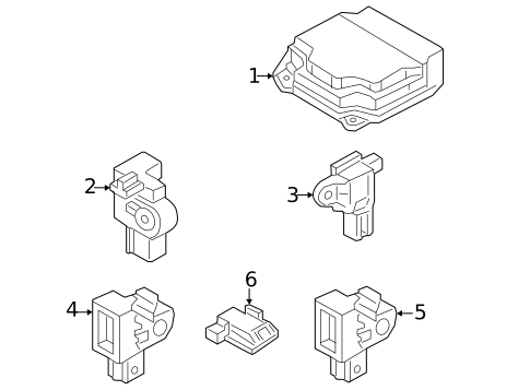 Air Bag Components for 2023 Genesis GV80 #1