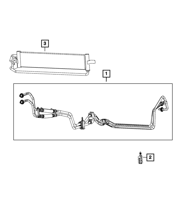 68481147AF - Cooling: Oil Cooler Pressure And Return Hose And Tube for Mopar Image