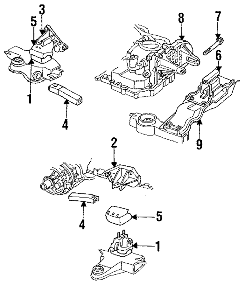 Engine & Trans Mounting for 1994 Chrysler Concorde #0