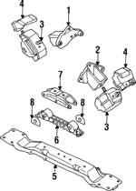 MB951304 - : Trans Mount for Mitsubishi: Montero Image