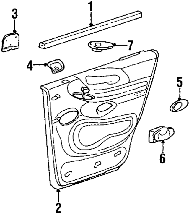 YL7Z7827406AAA - : Door Trim Molding for Ford Image
