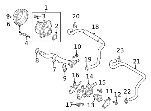 Water Pump & Related Components for 2014 Mazda CX-5 #6
