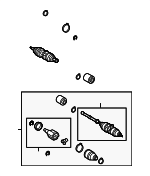 434200E021 - Front Drive Axle: Axle Assembly for Toyota: Highlander Image