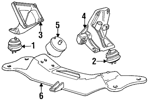 Engine Mounting for 1995 BMW 540i #0