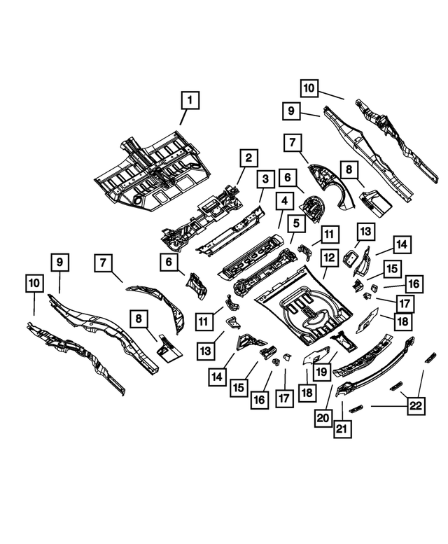 68043170AC - Body Sheet Metal Except Doors: Rear Suspension Crossmember for Mopar Image image