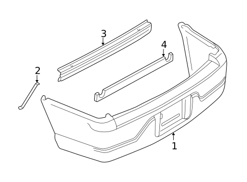 Bumper & Components - Rear for 2002 Lincoln Blackwood #0